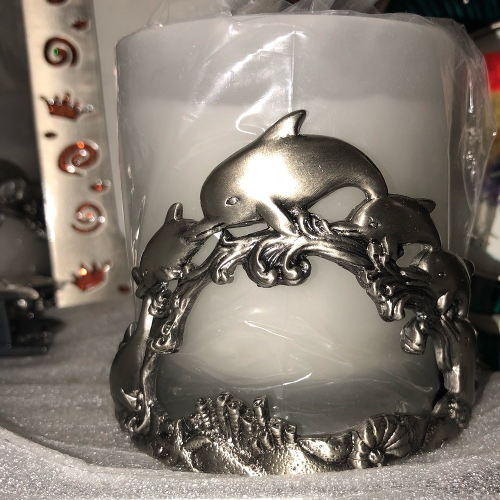Dolphin candle holder